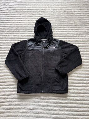 The North Face Girls Black Fleece Hooded Full Zip Jacket L/G (14/16)